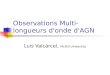 Observations Multi-longueurs d'onde d'AGN Luis Valcárcel, McGill University
