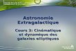Faculté des arts et des sciences Département de physique Astronomie Extragalactique Cours 3: Cinématique et dynamique des galaxies elliptiques