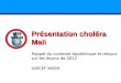 1 Présentation choléra Mali Rappel du contexte épidémique et retours sur les leçons de 2012 UNICEF WASH