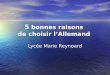 5 bonnes raisons de choisir lAllemand Lycée Marie Reynoard
