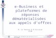 E-Business et plateformes de réponses dématérialisées aux appels doffres M. Le Tennier & R.Victoire CCIM Semaine des entreprise de services B to B - 25/11/2009