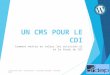 UN CMS POUR LE CDI Comment mettre en valeur les activités et et le fonds du CDI Lycée Notre Dame - Valenciennes - Véronique DUCHESNE - Novembre 2013