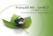 Français AP – Unité 2 Les défis mondiaux L’environnement - Vocabulaire