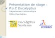 Présentation de stage : P.o.C Eucalyptus Département Informatique Gilles Courbatieu 1