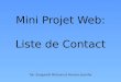 Mini Projet Web: Liste de Contact Par Zangarelli Michael et Pomero Jennifer