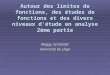 Autour des limites de fonctions, des études de fonctions et des divers niveaux d’étude en analyse 2ème partie Maggy Schneider Université de Liège