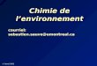 © Sauvé 2002 courriel: sebastien.sauve@umontreal.ca Chimie de l’environnement