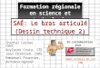 Formation régionale en science et technologie SAÉ: Le bras articulé (Dessin technique 2) Chantal Leroux, CSHC Guylaine Coutu, CSS Jean Chrétien, CSRS Emmanuel