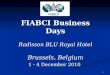 1 FIABCI Business Days Radisson BLU Royal Hotel Brussels, Belgium 1 - 4 December 2010