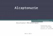 Alcaptonurie Biochimie Métabolique Présenté par: Geryes BEJJANI Nathalie DASSOUKI 2012-2013