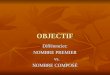 OBJECTIF Différencier: NOMBRE PREMIER vs. vs. NOMBRE COMPOSÉ