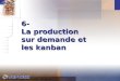 6- La production sur demande et les kanban Toptech Groupe conseil Inc. © 2001 - 1.6 rév. A