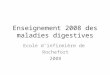 Enseignement 2008 des maladies digestives Ecole d’infirmière de Rochefort 2008