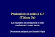 Production et coûts à CT (Thème 3a) Les facteurs de production et leur rendement à court terme Document préparé par Benoît Pépin