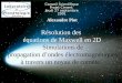 Résolution des équations de Maxwell en 2D Simulations de propagation d’ondes électromagnétiques à travers un noyau de comète. Conseil Scientifique Projet