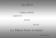 Le Pékin-Paris-Londres Apprécié Adoré Envié En 2012 vous avez: Automatique