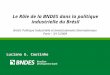 Le Rôle de la BNDES dans la politique industrielle du Brésil Brésil: Politique Industrielle et Investissements Internationaux Paris – 3/11/2009 Luciano