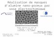 Réalisation de masques d’alumine nano-poreux par voie électrochimique Présenté par : CIZEL Jean-Baptiste Maîtres de stage : Christine ROBERT-GOUMET Luc