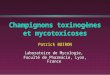 Champignons toxinogènes et mycotoxicoses Patrick BOIRON Laboratoire de Mycologie, Faculté de Pharmacie, Lyon, France