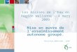 Les Assises de l’Eau en Région Wallonne – 4 mars 2009 Mise en œuvre de l’assainissement autonome groupé. Christine BOUILLON - AIVE
