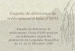 Enquête de délivrance de médicaments à base d’EPO Enquête de délivrance de médicaments à base d’EPO prescrits sur ordonnance auprès des pharmacies du Languedoc