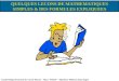 QUELQUES LECONS DE MATHEMATIQUES SIMPLES & DES FORMULES EXPLIQUEES Comité Départemental du Val de Marne – Marc TISON – Moniteur Fédéral 2ème degré