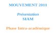 MOUVEMENT 2011 Présentation SIAM Phase Intra-académique