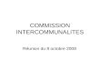 COMMISSION INTERCOMMUNALITES Réunion du 8 octobre 2008