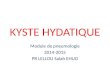 KYSTE HYDATIQUE Module de pneumologie 2014-2015 PR LELLOU Salah EHUO