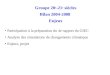 Groupe 20 e -21 e siècles Bilan 2004-2008 Enjeux Participation à la préparation du 4e rapport du GIEC Analyse des simulations de changements climatique