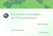 Économie et Politiques de l’Environnement SYNTHESE Hervé DEVILLÉ L’Harmattan