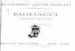 Leoncavallo-I Pagliacci (Full Orchestral & Voice Score)