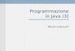 Programmazione in Java (3) Mauro Lorenzutti. 30/09/2005Corso Java - Mauro Lorenzutti2 Scaletta Variabili e assegnamenti Espressioni e tipi di dato predefiniti