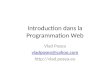 Introduction dans la Programmation Web Course 1