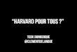 TEDx Dunkerque - Harvard pour tous?