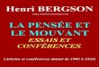 Henri  Bergson - La  Pensee et  Le  Mouvant 1903-1923