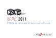 Audipresse One - résultats 2011 - PQR 66