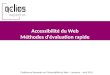 Accessibilité du Web: méthodes d'évaluation rapide