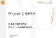 Recherche documentaire Master 2 GEMA