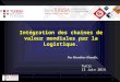 Intégration des chaines de valeur mondiale par la logistique, état de l'art et perspectives en tunisie