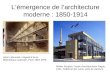 Naissance de l'Architecture Moderne