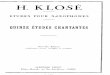 Klose 15 Etudes Chant Antes Pour Saxophone - Metodo Studio Sax