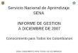 Informe Gestion Sena A Dic 2007