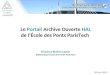 Le portail Archive Ouverte HAL de l'Ecole des Ponts ParisTech