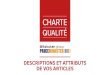 Charte qualité PriceMinister - Rakuten | Description-attributs