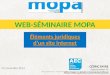 MOPA - AEC : Webséminaire "Les éléments juridiques d'un site internet" - 12 novembre 2014