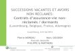 Contrats d'assurance vie non réclamés / dormants (Luxembourg, Belgique, France, Allemagne)