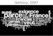 Les discours d'intronisation des Présidents francais via Wordle.net