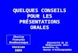 Presentation orale web_2009