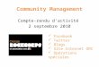 Compte-rendu d'activité - Community Management - Orange RockCorps